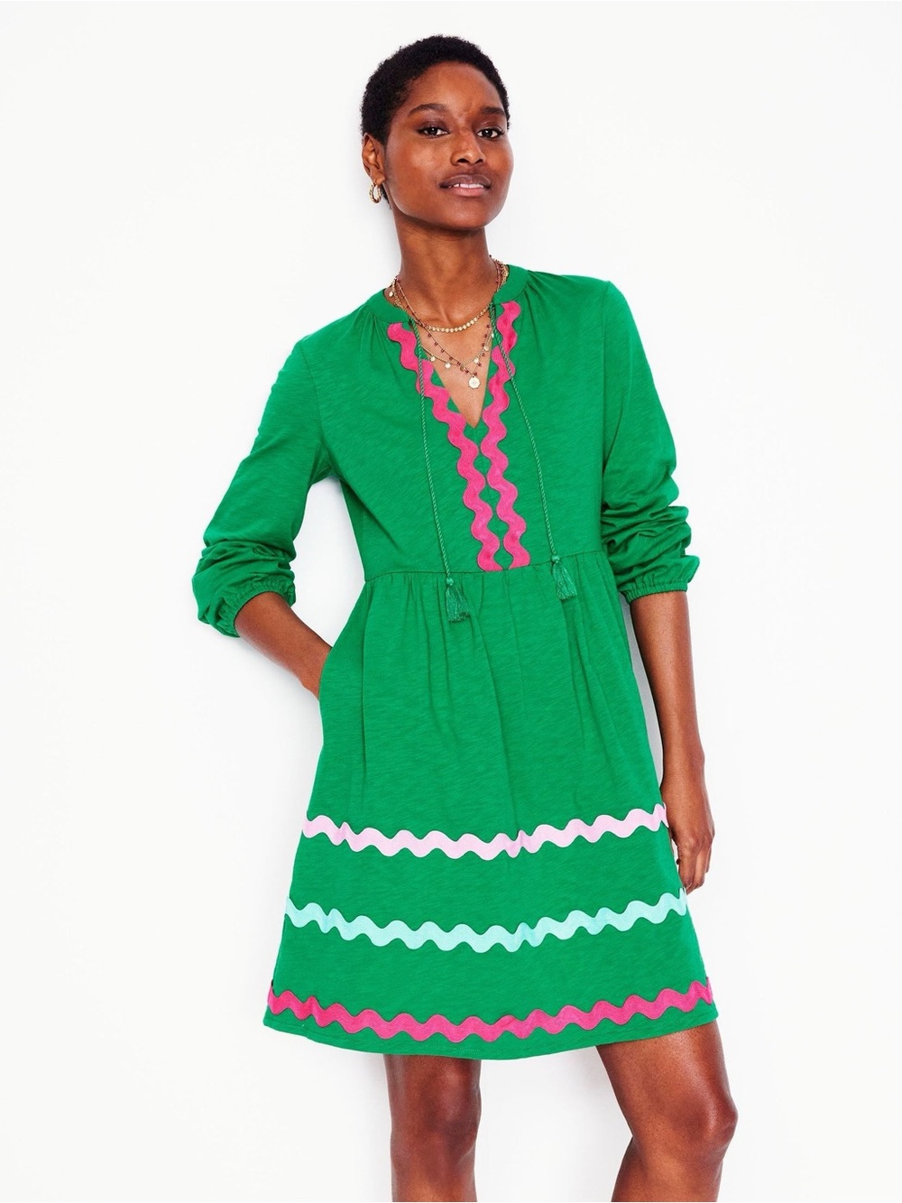 NEW Boden Corinna Ric Rac Dress Size 8